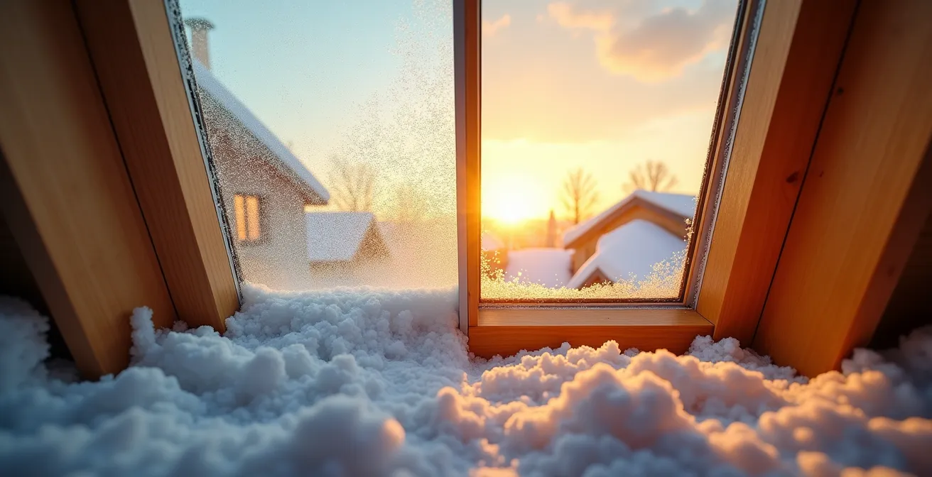 Installation de fenêtres de toit avec protection contre les barrages de glace dans des combles québécois