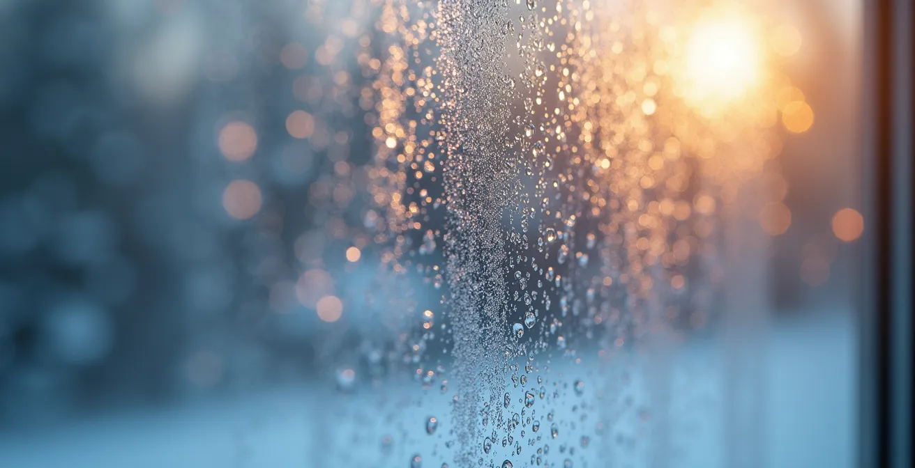 Gros plan sur un hygromètre dans une maison québécoise montrant le taux d'humidité optimal