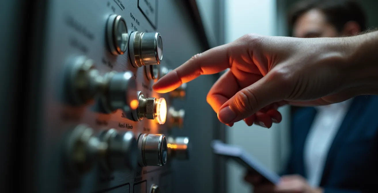 Technicien montrant les points de contrôle d'une chaudière à condensation à un propriétaire québécois