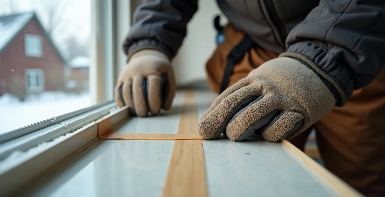 Démonstration de la technique de pose correcte des panneaux isolants avec joints scellés
